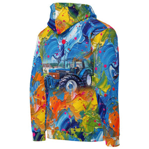 Furrow and Fields Hoodie Ford 7840 Splash Art | All-Over Print Hoodie Quality Farmers Merch