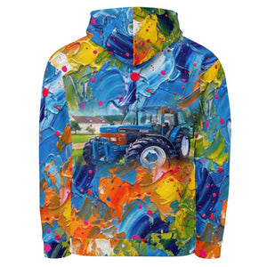 Furrow and Fields Hoodie Ford 7840 Splash Art | All-Over Print Hoodie Quality Farmers Merch