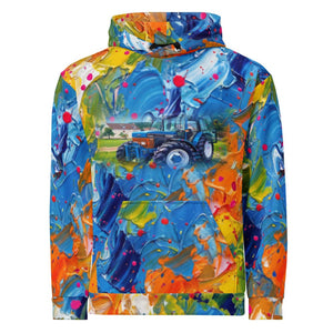 Furrow and Fields Hoodie Ford 7840 Splash Art | All-Over Print Hoodie Quality Farmers Merch