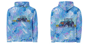 Furrow and Fields Hoodie Ford 8340 Splash Art | All-Over Print Hoodie Quality Farmers Merch
