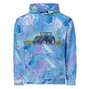 Furrow and Fields Hoodie Ford 8340 Splash Art | All-Over Print Hoodie Quality Farmers Merch