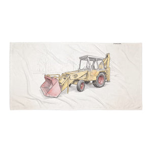 JCB 3C II Pencil Sketch | Beach Towel