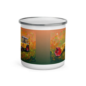 JCB 3C II Splash Art | Enamel Mug - view 2