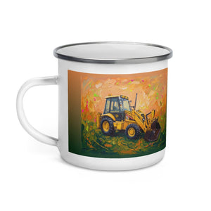 JCB 3CX Sitemaster Plus Splash Art | Enamel Mug - view 3