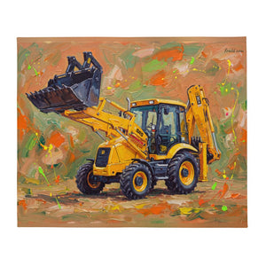 JCB 3CX Sitemaster SRS Splash Art | Throw Blanket