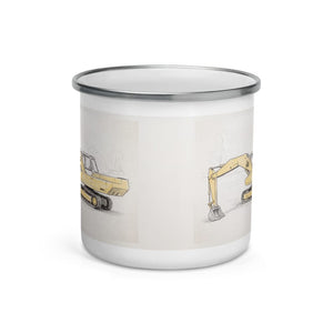 JCB 806 Pencil Sketch | Enamel Mug - view 2