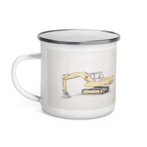 JCB 806 Pencil Sketch | Enamel Mug - view 3