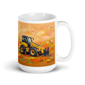 JCB TM420 Splash Art | White Glossy Mug