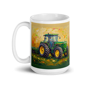 John Deere 4955 Splash Art | White Glossy Mug - view 3