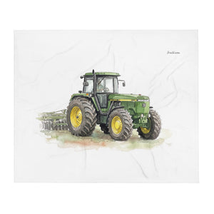 John Deere 4955 Watercolor | Throw Blanket