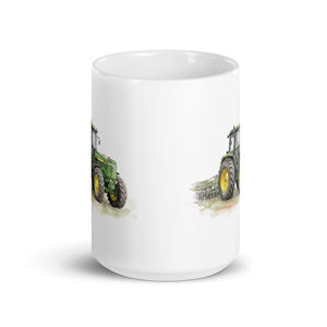 John Deere 4955 Watercolor | White Glossy Mug - view 2