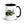 John Deere 6910 with Hedge Cutter Illustration | 15 oz Mug with Color Inside - Black