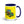 John Deere 6910 with Hedge Cutter Pop Art | 15 oz Mug with Color Inside - Dark Blue