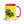 John Deere 6910 with Hedge Cutter Pop Art | 15 oz Mug with Color Inside - Red