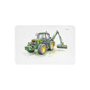 John Deere 6910 with Hedge Cutter Watercolor | Sherpa Blanket 37″×57″