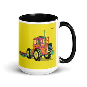 Massey Ferguson 1200 Pop Art | 15 oz Mug with Color Inside - Black
