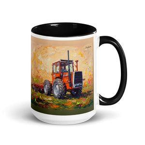 Massey Ferguson 1200 Splash Art | 15 oz Mug with Color Inside - Black