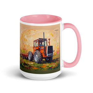 Massey Ferguson 1200 Splash Art | 15 oz Mug with Color Inside - Pink