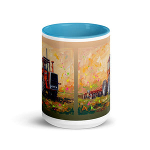 Massey Ferguson 1200 Splash Art | 15 oz Mug with Color Inside - side view