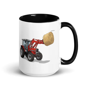 Massey Ferguson 3070 Autotronic Illustration | 15 oz Mug with Color Inside - Black