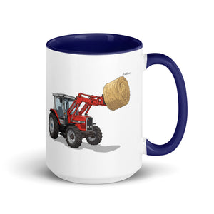 Massey Ferguson 3070 Autotronic Illustration | 15 oz Mug with Color Inside - Dark Blue