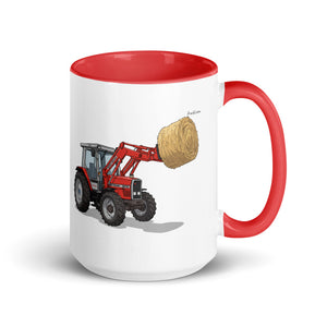 Massey Ferguson 3070 Autotronic Illustration | 15 oz Mug with Color Inside - Red