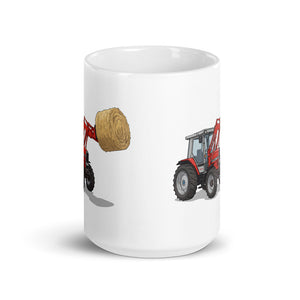 Massey Ferguson 3070 Autotronic Illustration | White Glossy Mug - view 2