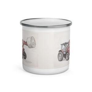 Massey Ferguson 3070 Autotronic Pencil Sketch | Enamel Mug - view 2