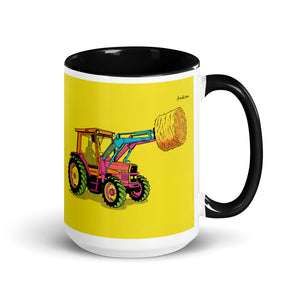 Massey Ferguson 3070 Autotronic Pop Art | 15 oz Mug with Color Inside - Black