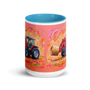 Massey Ferguson 3070 Autotronic Splash Art | 15 oz Mug with Color Inside - side view