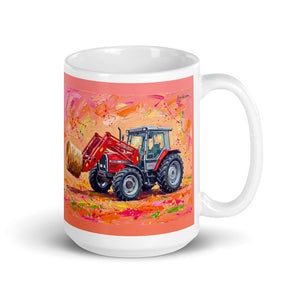 Massey Ferguson 3070 Autotronic Splash Art | White Glossy Mug