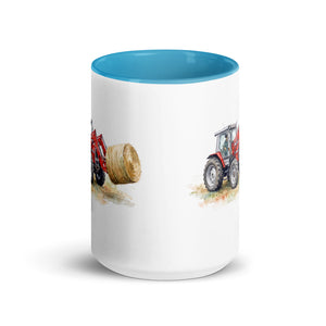 Massey Ferguson 3070 Autotronic Watercolor | 15 oz Mug with Color Inside - side view