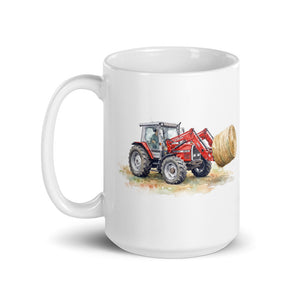 Massey Ferguson 3070 Autotronic Watercolor | White Glossy Mug - view 3