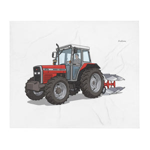 Massey Ferguson 375 Illustration | Throw Blanket