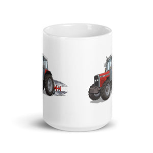 Massey Ferguson 375 Illustration | White Glossy Mug - view 2