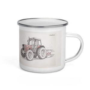 Massey Ferguson 375 Pencil Sketch | Enamel Mug