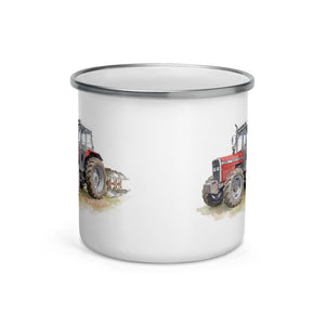 Massey Ferguson 375 Watercolor | Enamel Mug - view 2