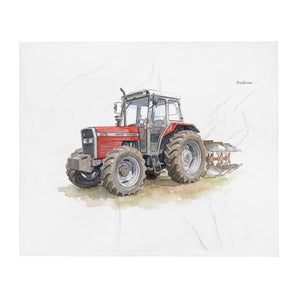 Massey Ferguson 375 Watercolor | Throw Blanket