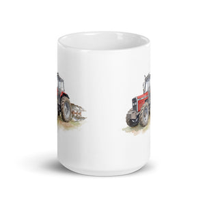 Massey Ferguson 375 Watercolor | White Glossy Mug - view 2