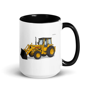 Massey Ferguson 50E Illustration | 15 oz Mug with Color Inside - Black