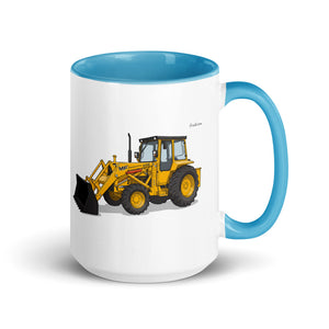 Massey Ferguson 50E Illustration | 15 oz Mug with Color Inside - Blue