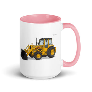 Massey Ferguson 50E Illustration | 15 oz Mug with Color Inside - Pink