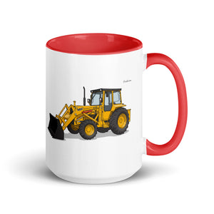 Massey Ferguson 50E Illustration | 15 oz Mug with Color Inside - Red