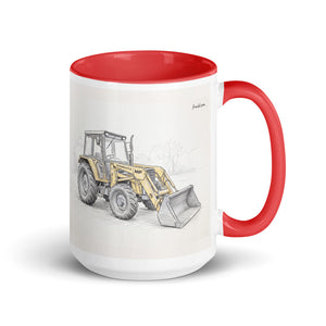 Massey Ferguson 50E Pencil Sketch | 15 oz Mug with Color Inside - Red