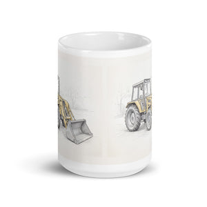 Massey Ferguson 50E Pencil Sketch | White Glossy Mug - view 2