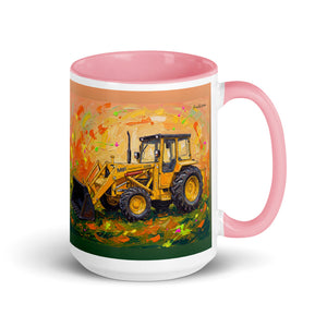 Massey Ferguson 50E Splash Art | 15 oz Mug with Color Inside - Pink