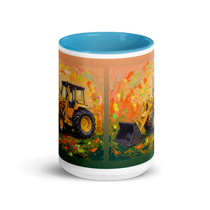 Massey Ferguson 50E Splash Art | 15 oz Mug with Color Inside - side view