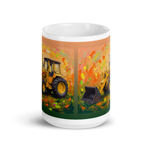 Massey Ferguson 50E Splash Art | White Glossy Mug - view 2