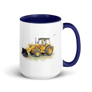 Massey Ferguson 50E Watercolor | 15 oz Mug with Color Inside - Dark Blue