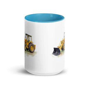 Massey Ferguson 50E Watercolor | 15 oz Mug with Color Inside - side view